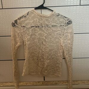 Eyelet Lace White Top